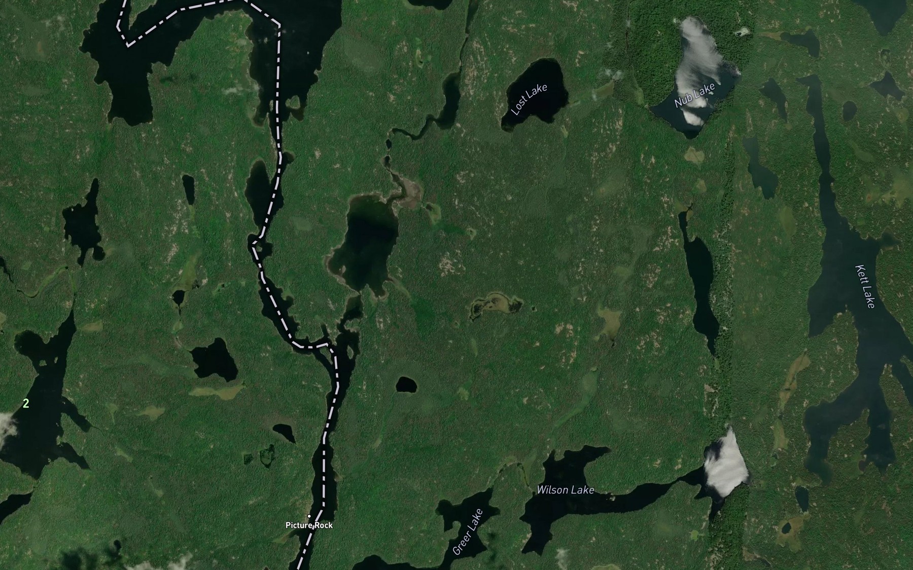 Satellite map of the Moose Bay