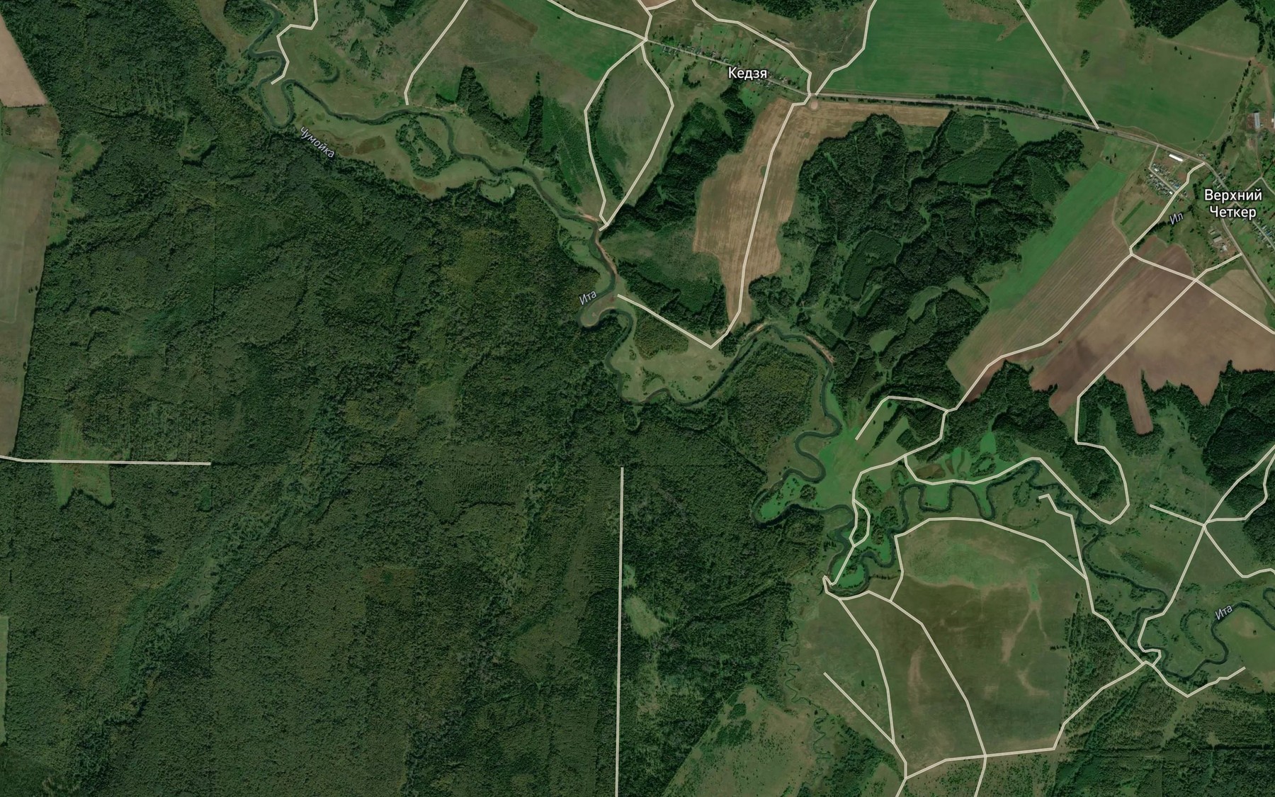 Satellite map of the Shorninka