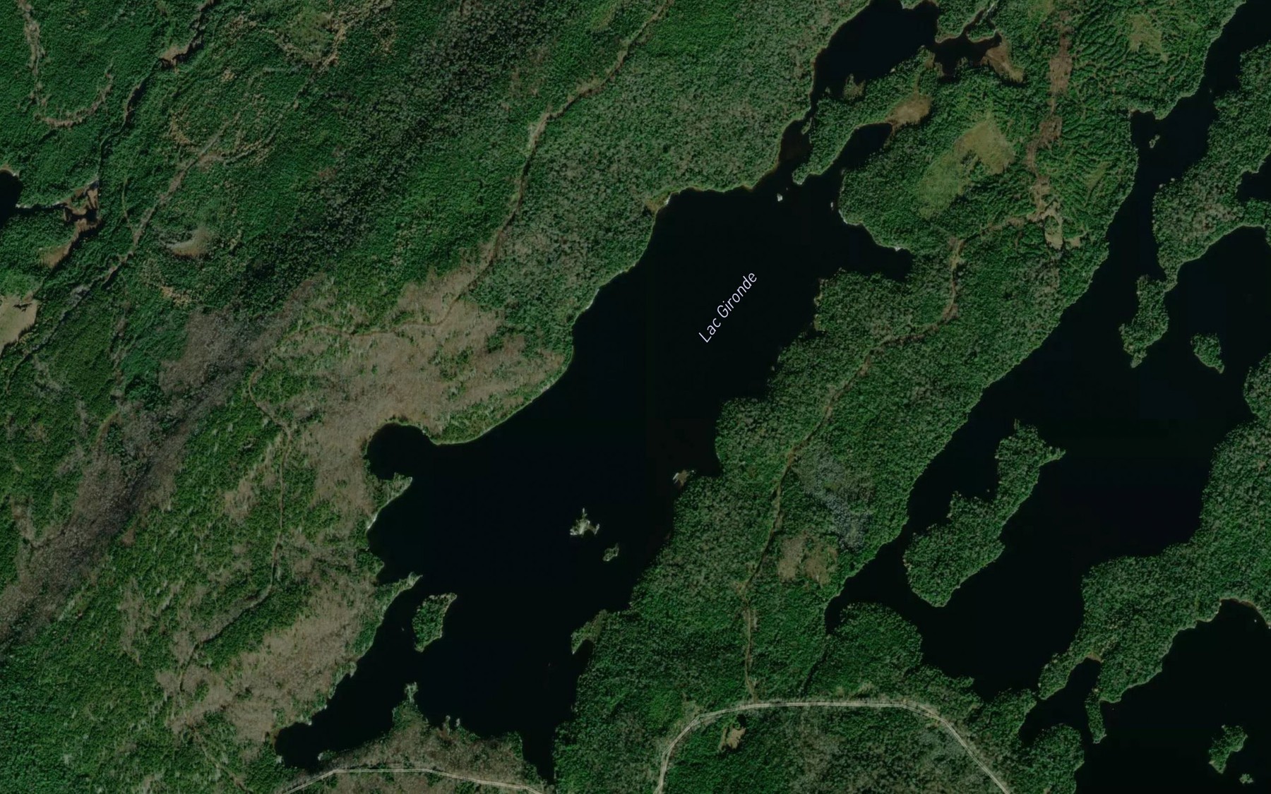 Satellite map of the Lac Gironde