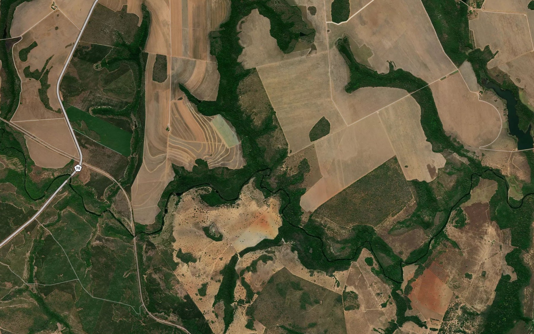 Satellite map of the Corrego Bijui