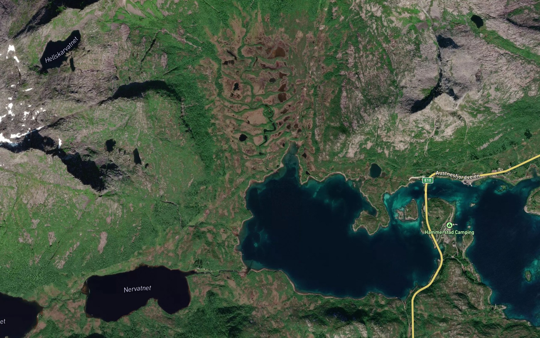 Satellite map of the Hellskardelva