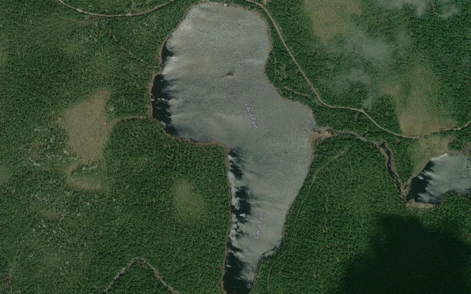 Satellite map of the Lac a Foin
