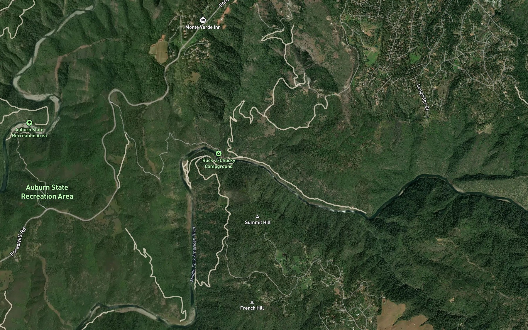 Satellite map of the Todd Creek