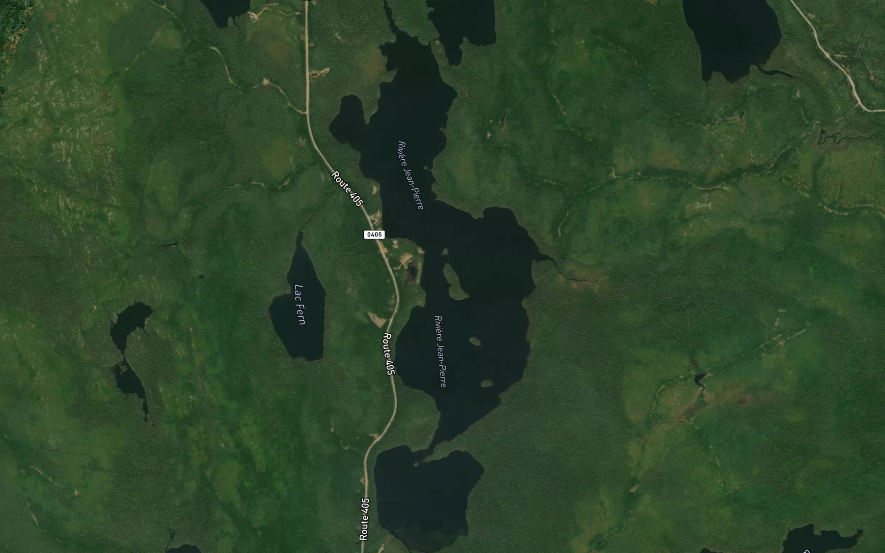 Satellite map of the Lac Jean-Pierre