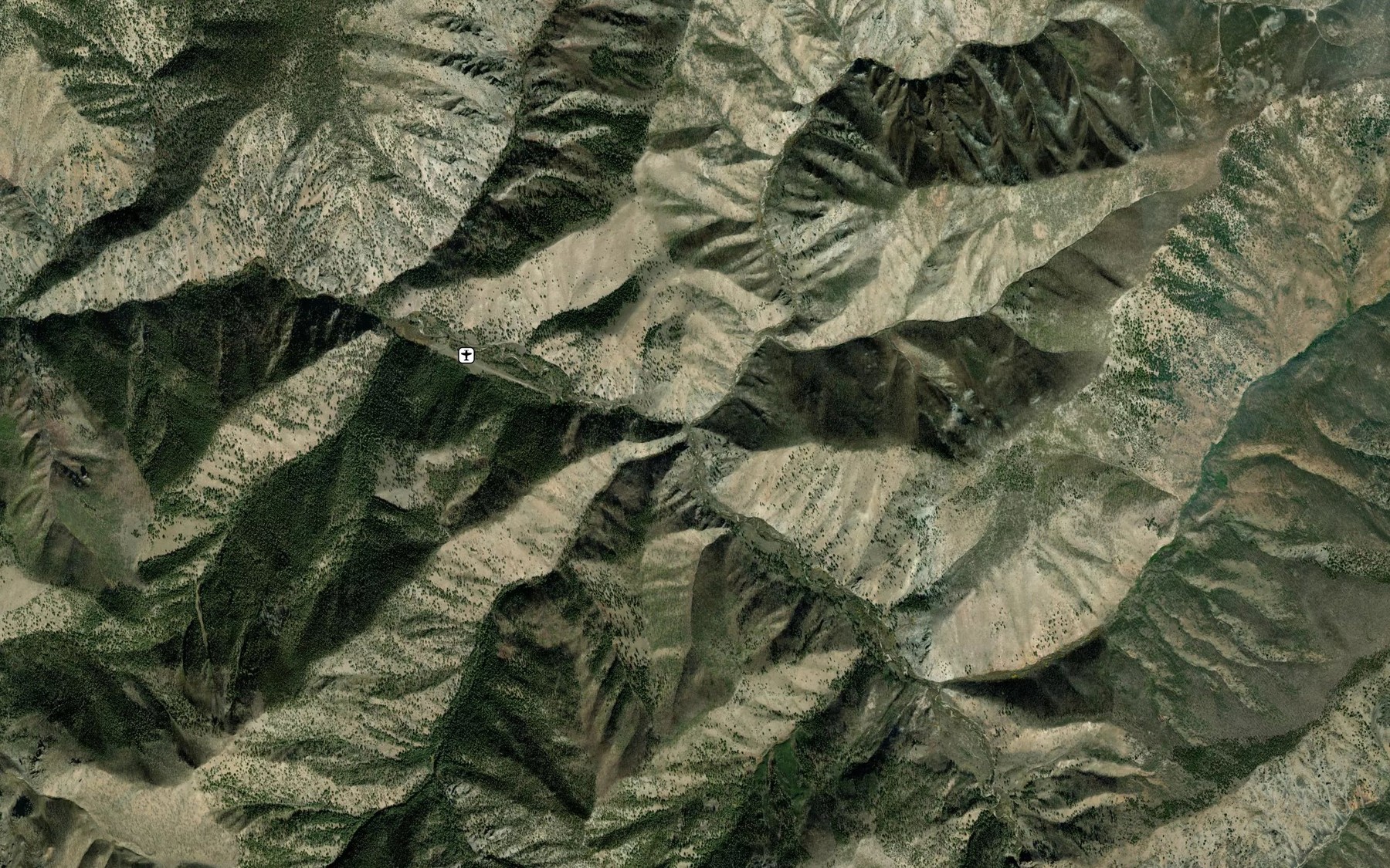 Satellite map of the Cat Creek