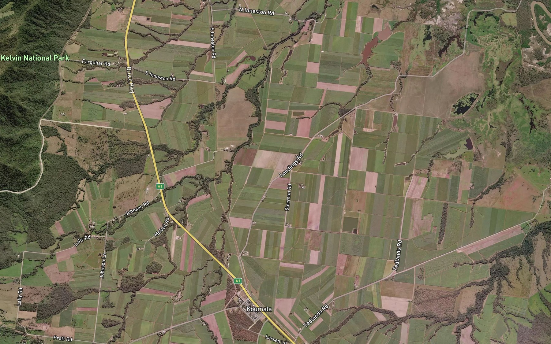 Satellite map of the Station Creek