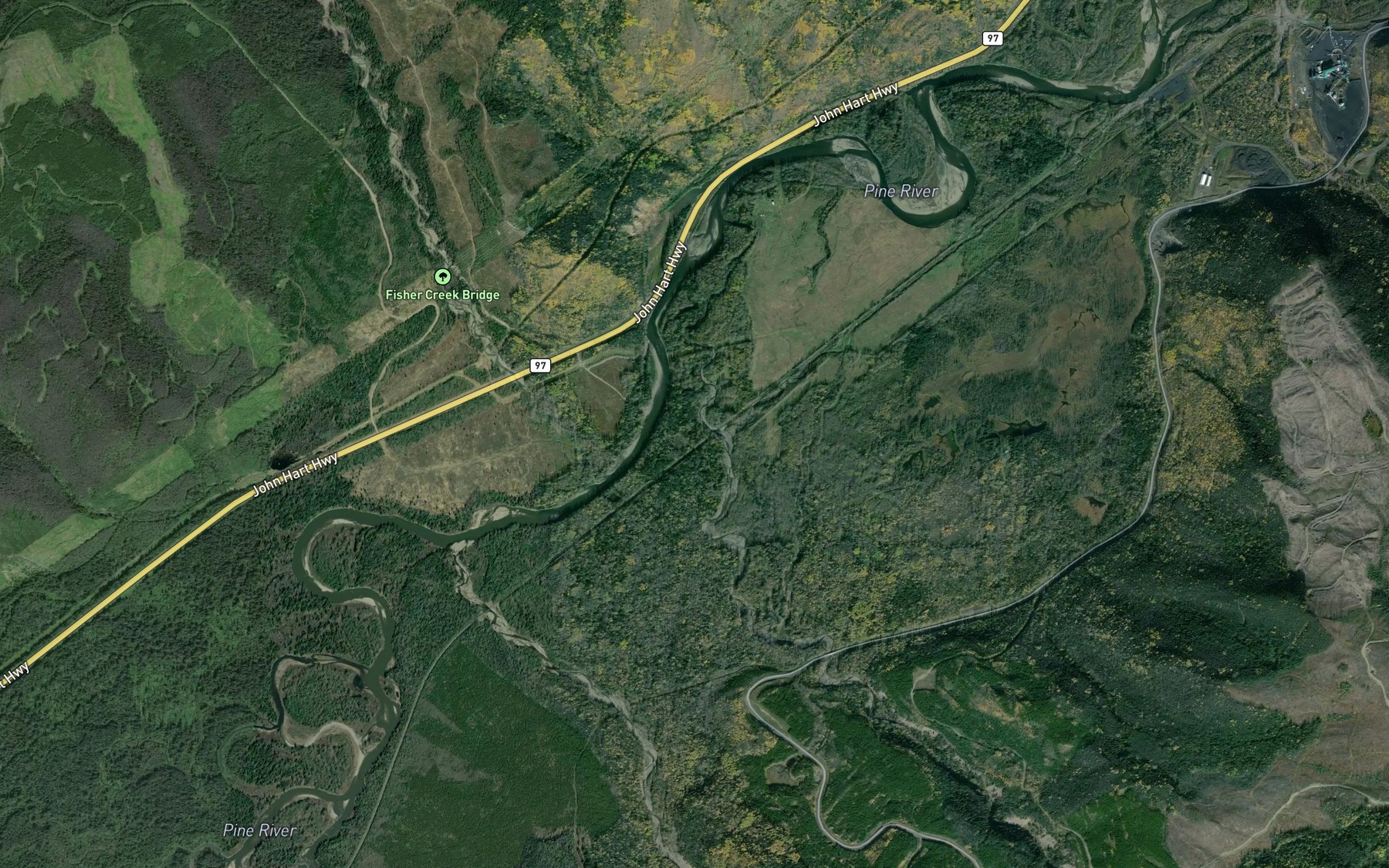 Satellite map of the Falling Creek
