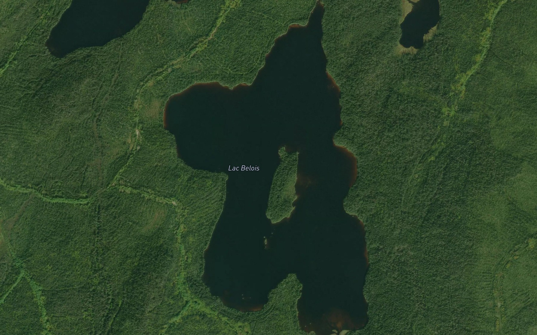 Satellite map of the Lac Belois