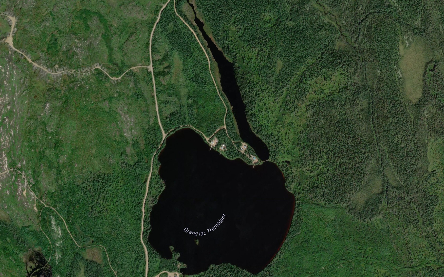 Satellite map of the Grand lac Tremblant