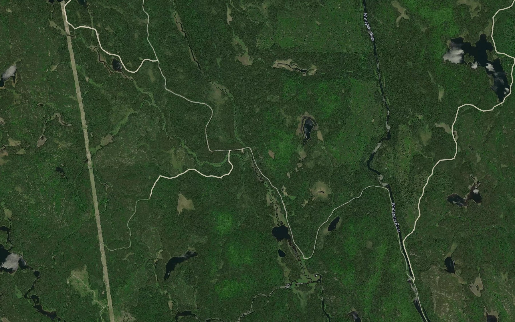 Satellite map of the Bus Creek