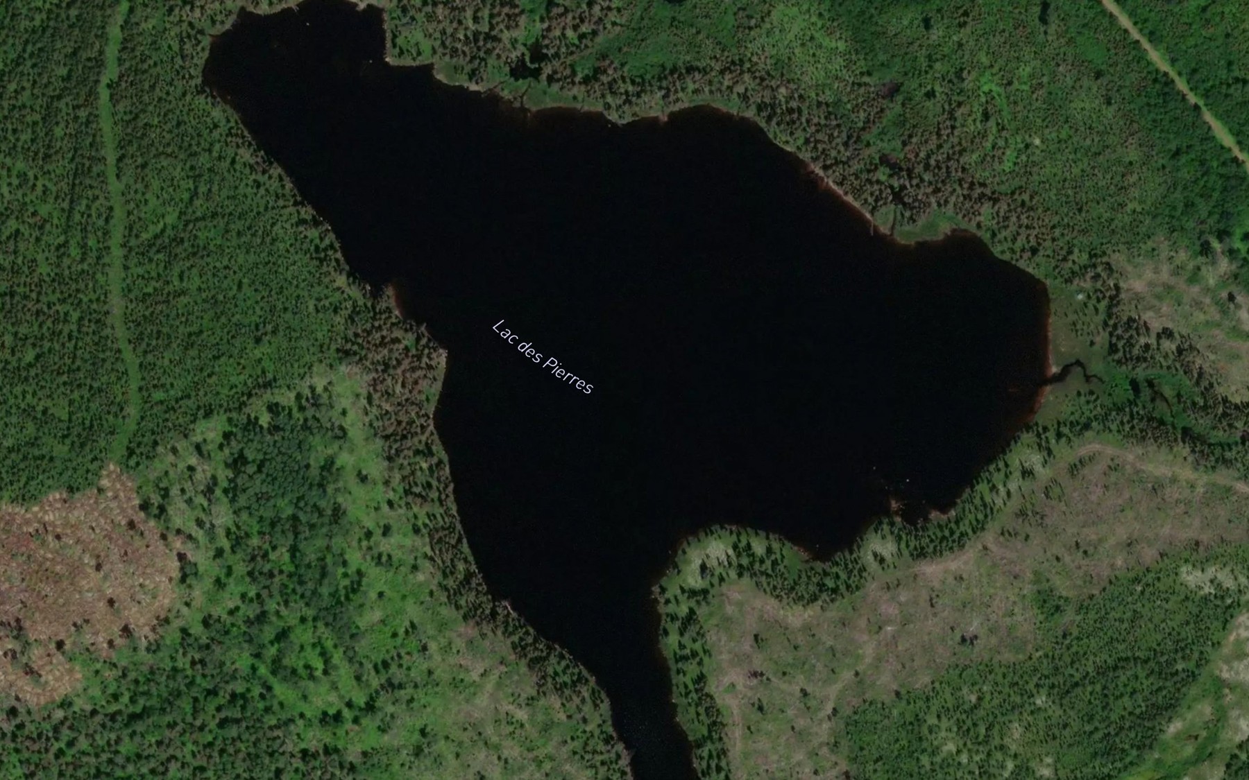 Satellite map of the Lac des Pierres