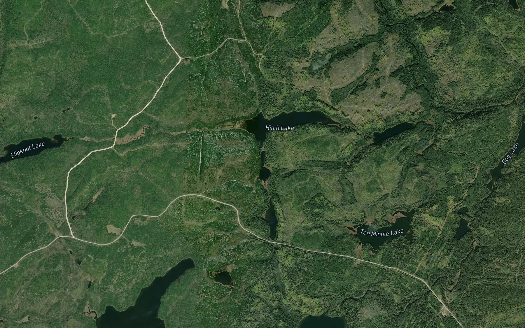 Satellite map of the Grassy Lake