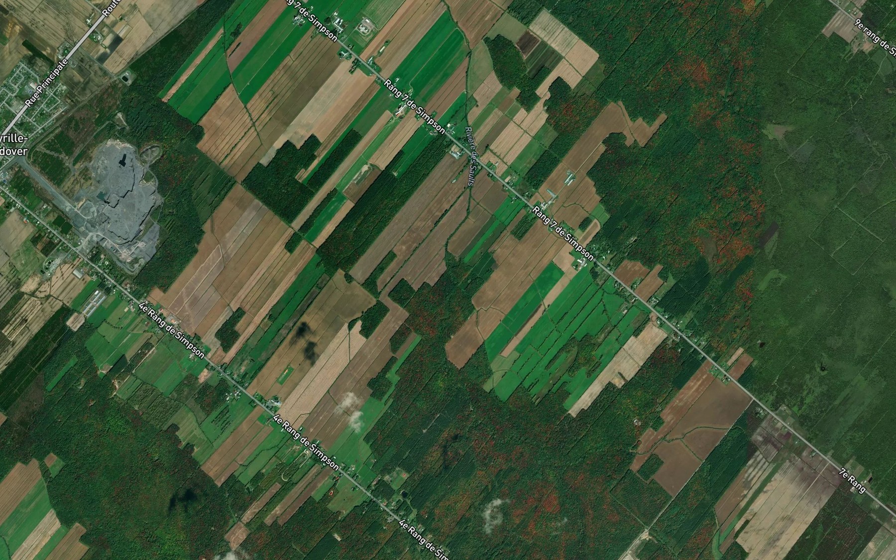 Satellite map of the Ruisseau Norbert-Lallier