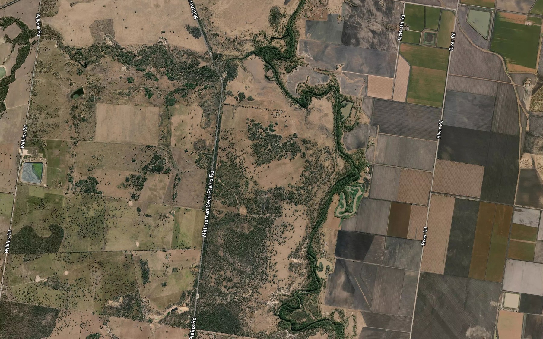 Satellite map of the Crawler Creek