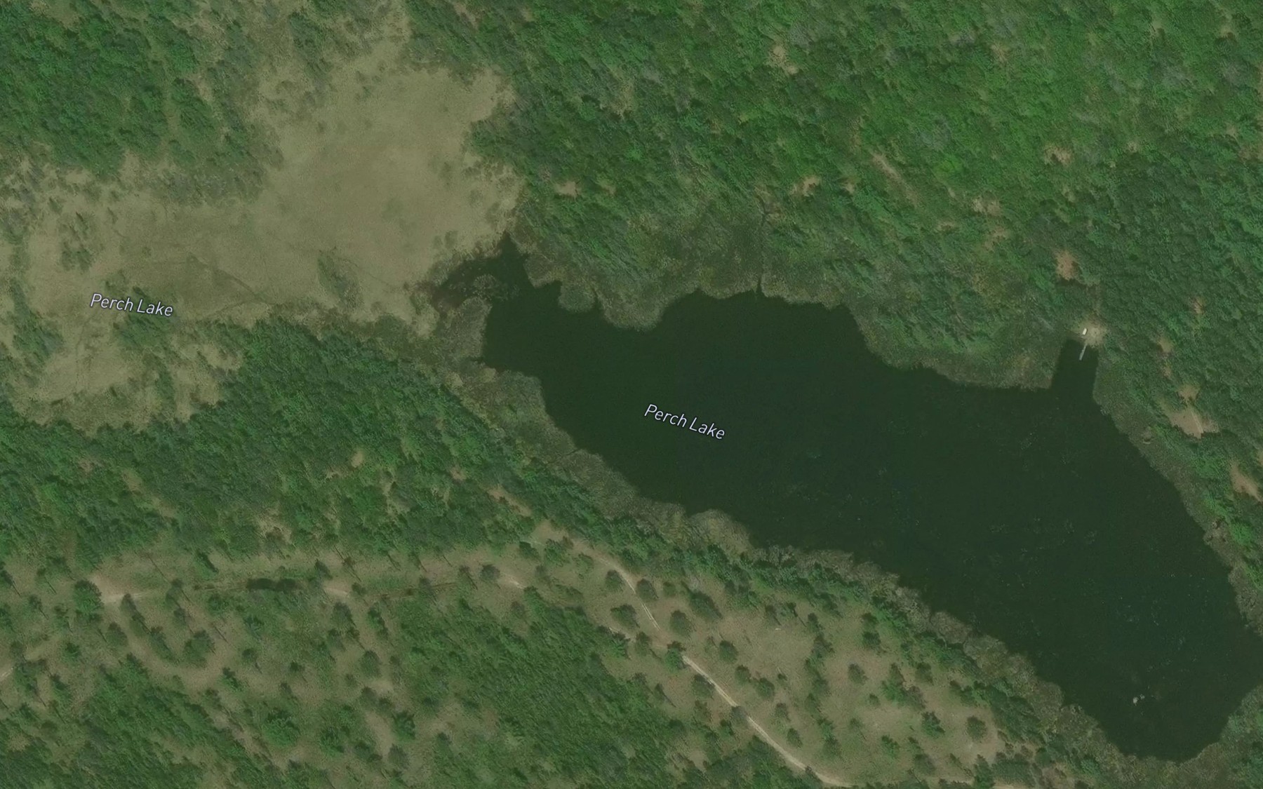 Satellite map of the Perch Lake