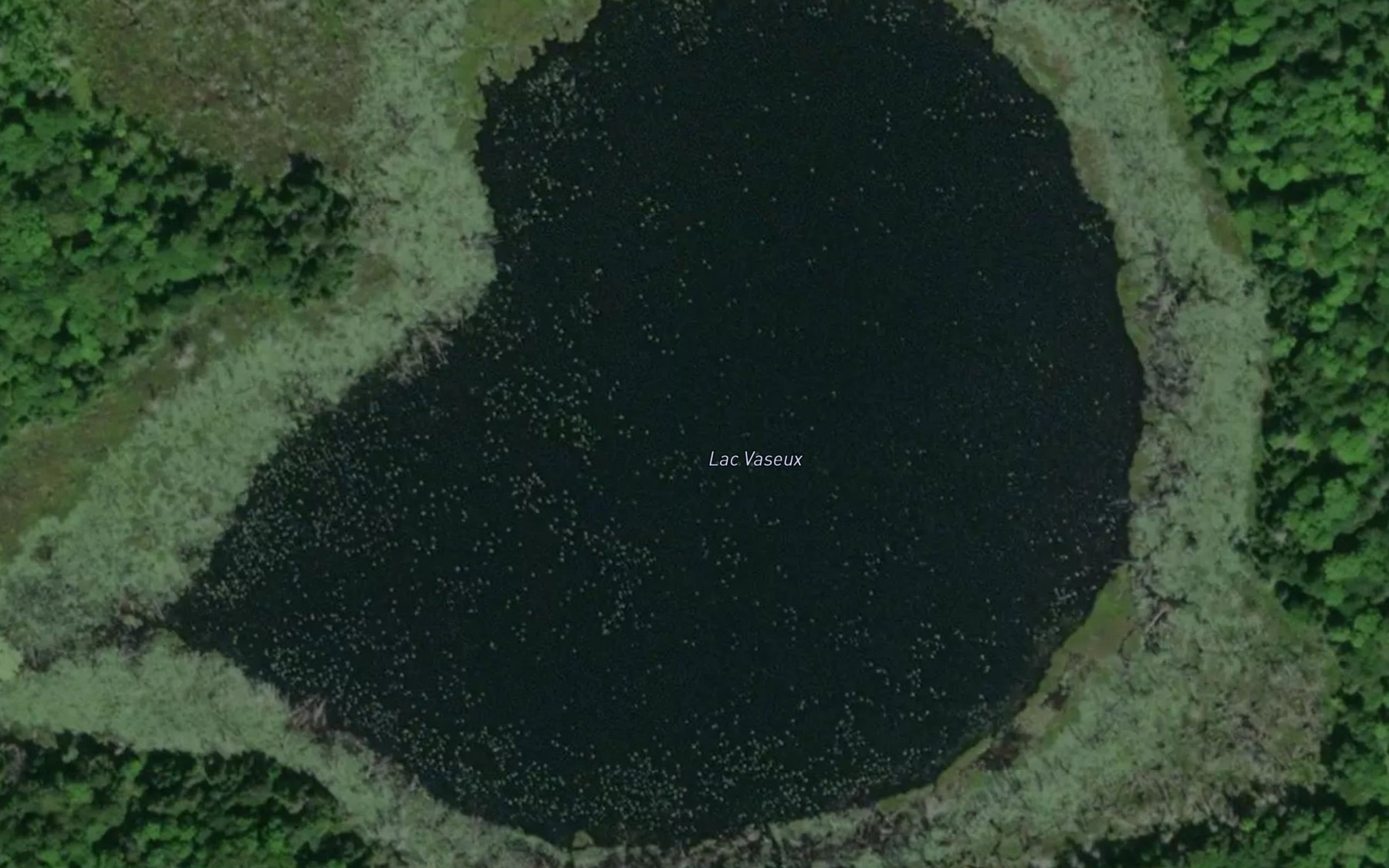 Satellite map of the Lac Vaseux