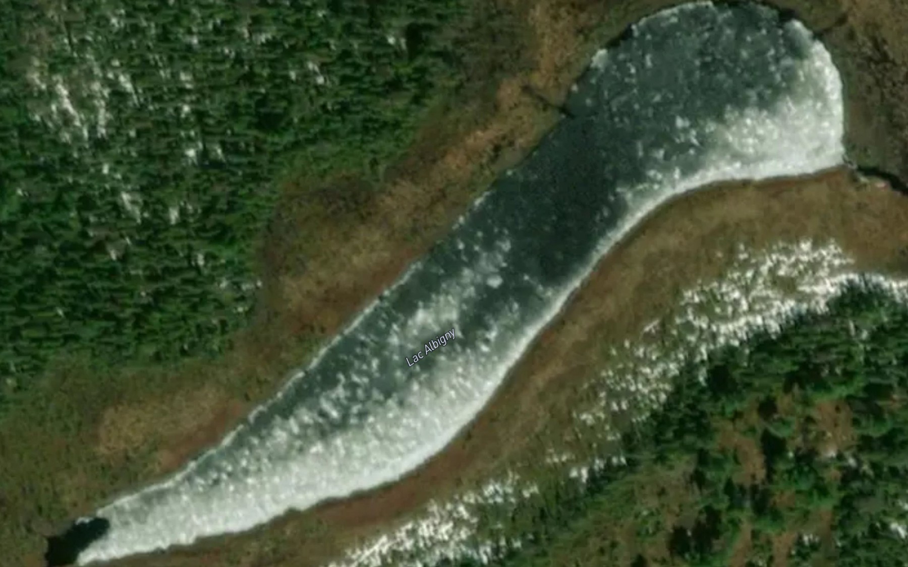 Satellite map of the Lac Albigny