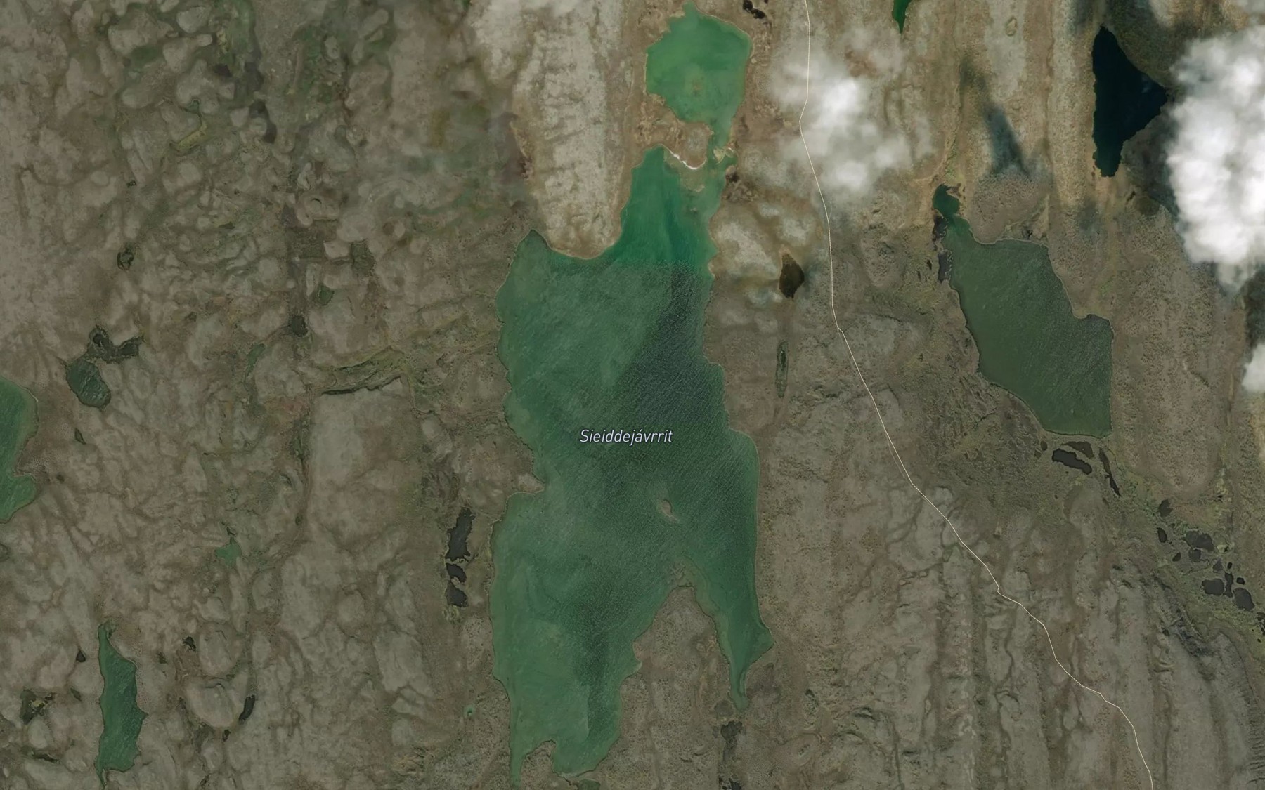 Satellite map of the Sieiddejavrrit