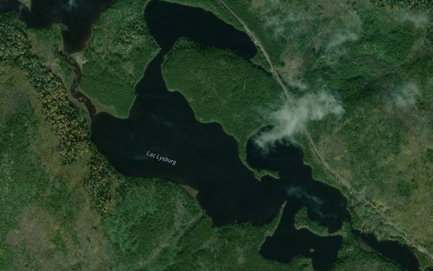 Satellite map of the Lac Lysburg
