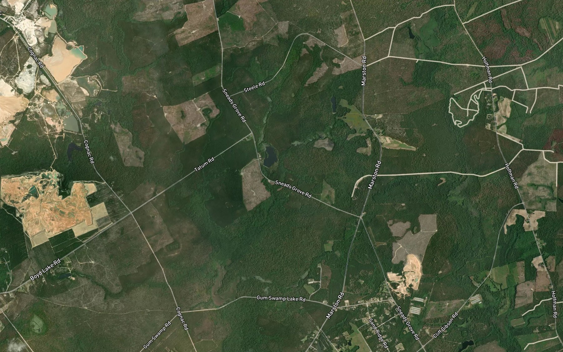 Satellite map of the Catawba Lake