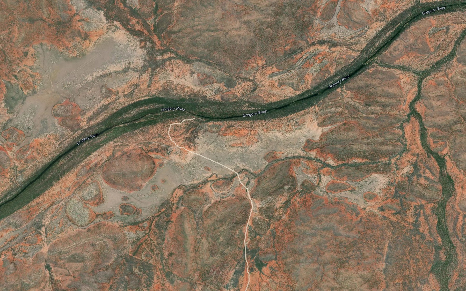Satellite map of the Horse Creek