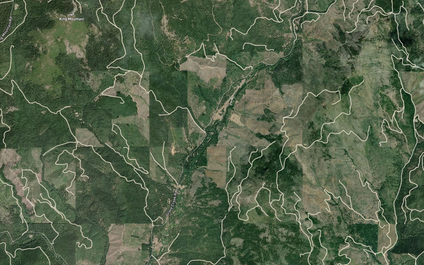 Satellite map of the Slate Creek