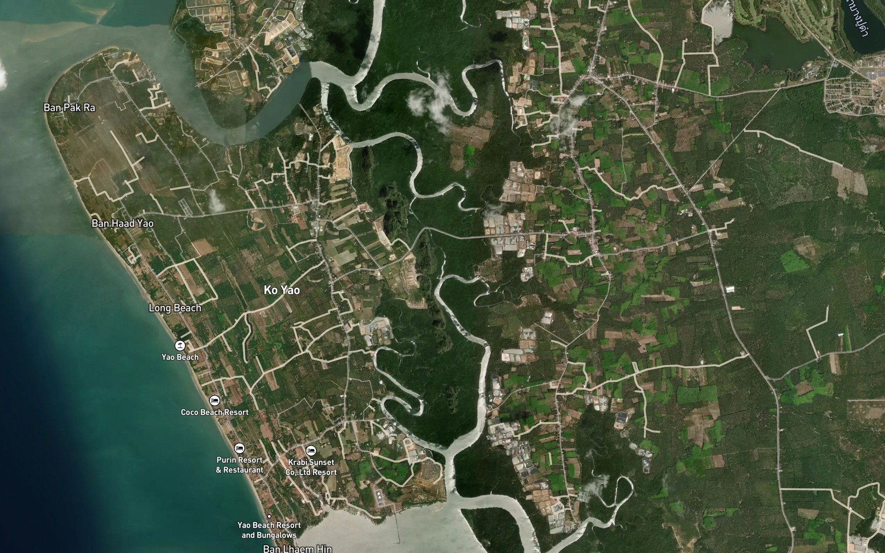 Satellite map of the Khlong Lat