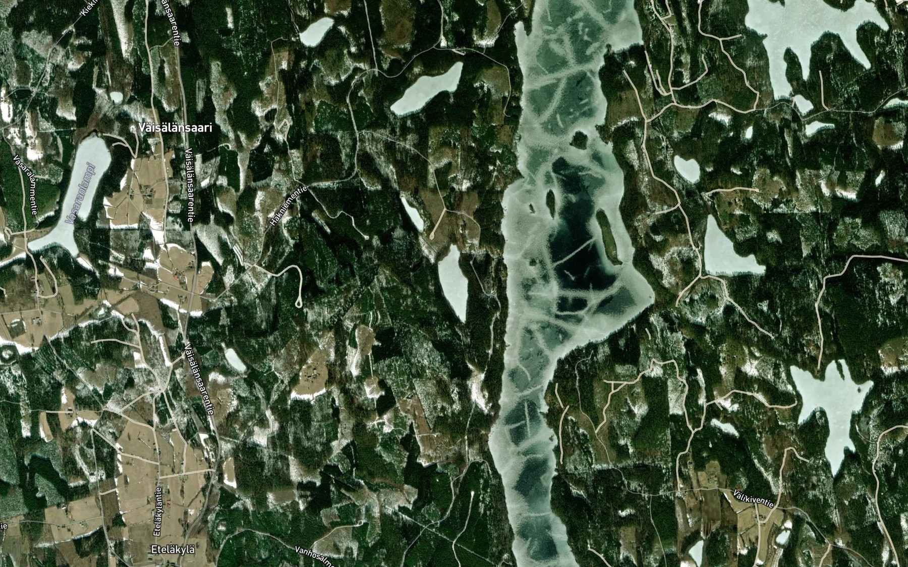 Satellite map of the Iso-Paistare
