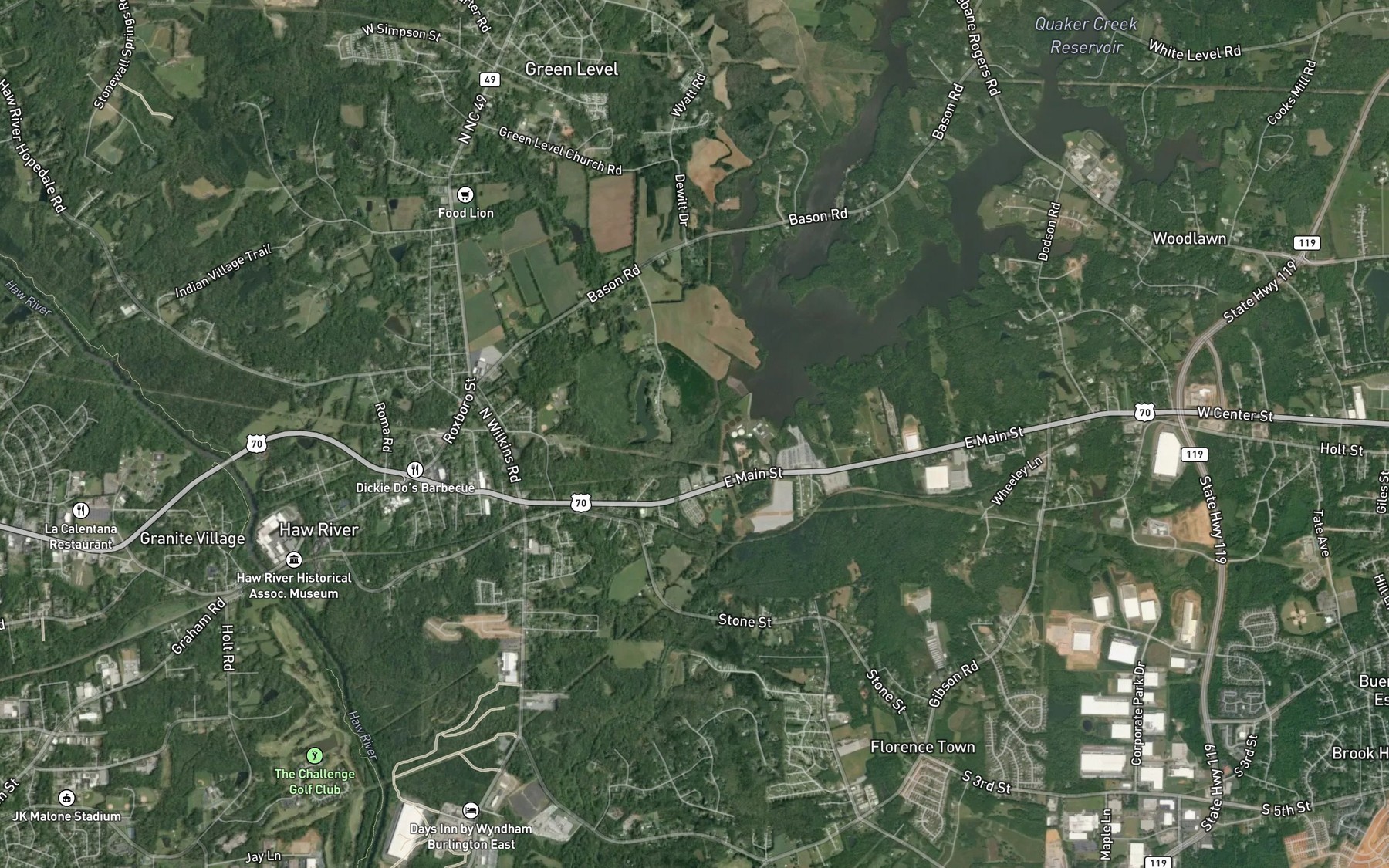 Satellite map of the Graham Lake (historical)