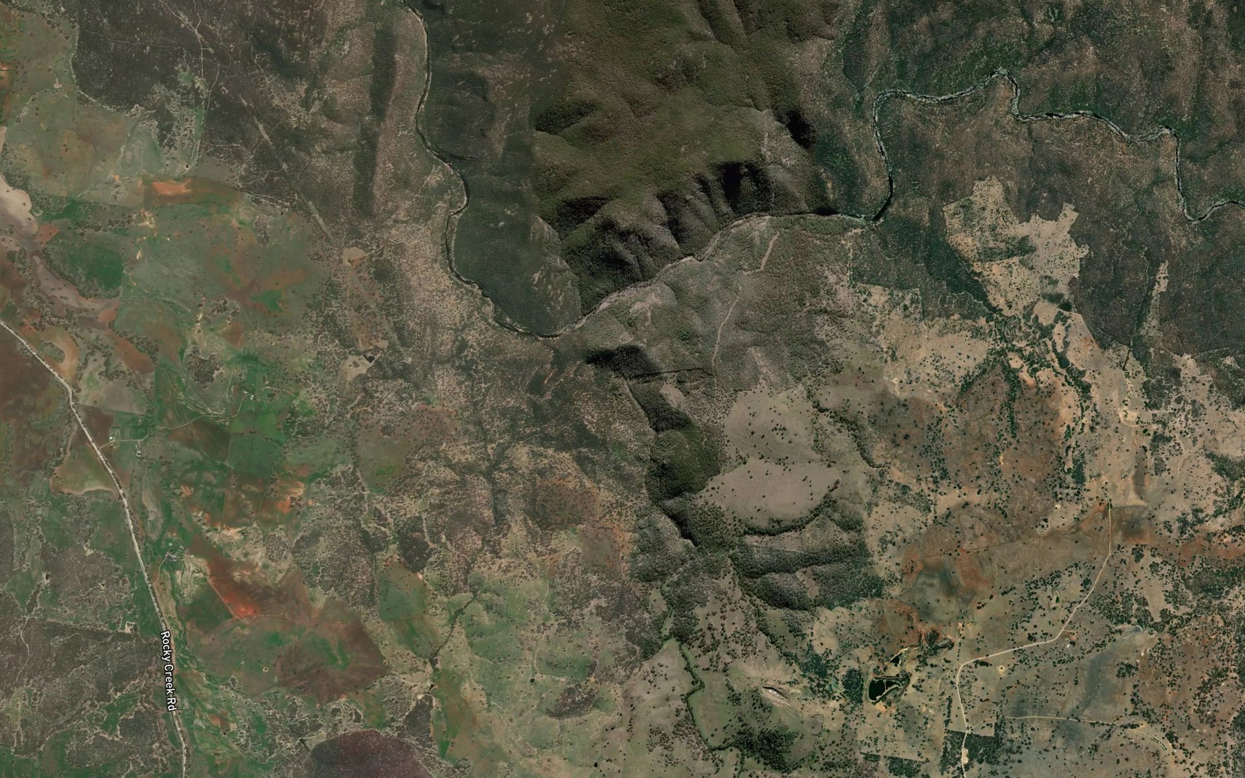 Satellite map of the Swamp Oak Creek