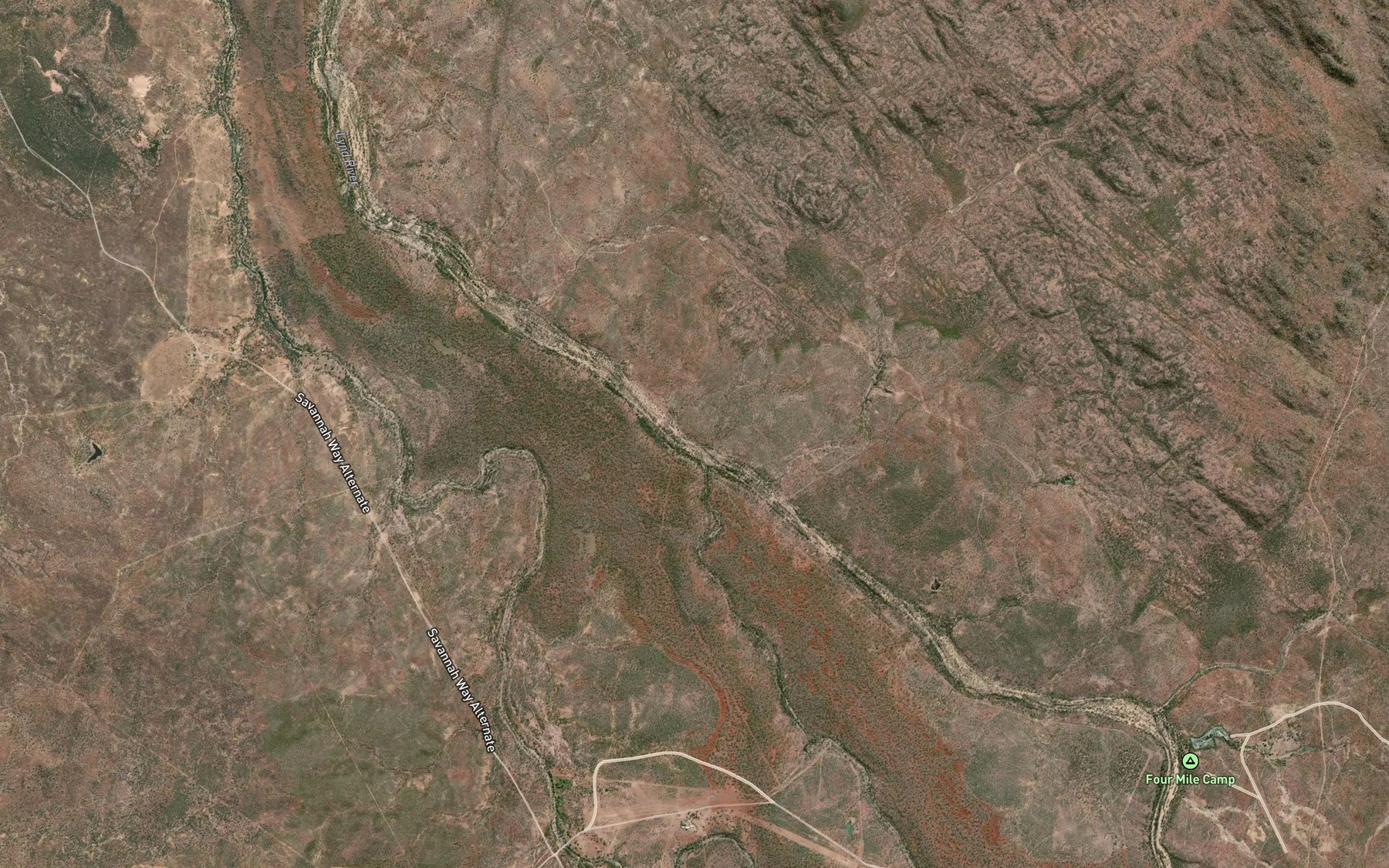 Satellite map of the Saltwater Creek