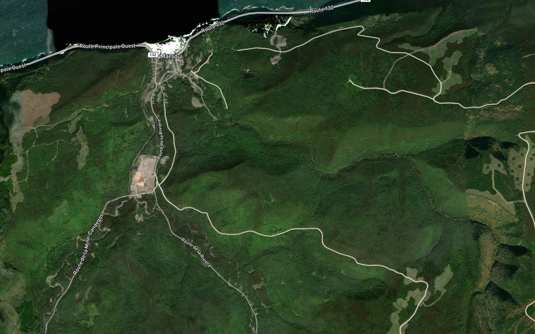 Satellite map of the Coulee a Moise
