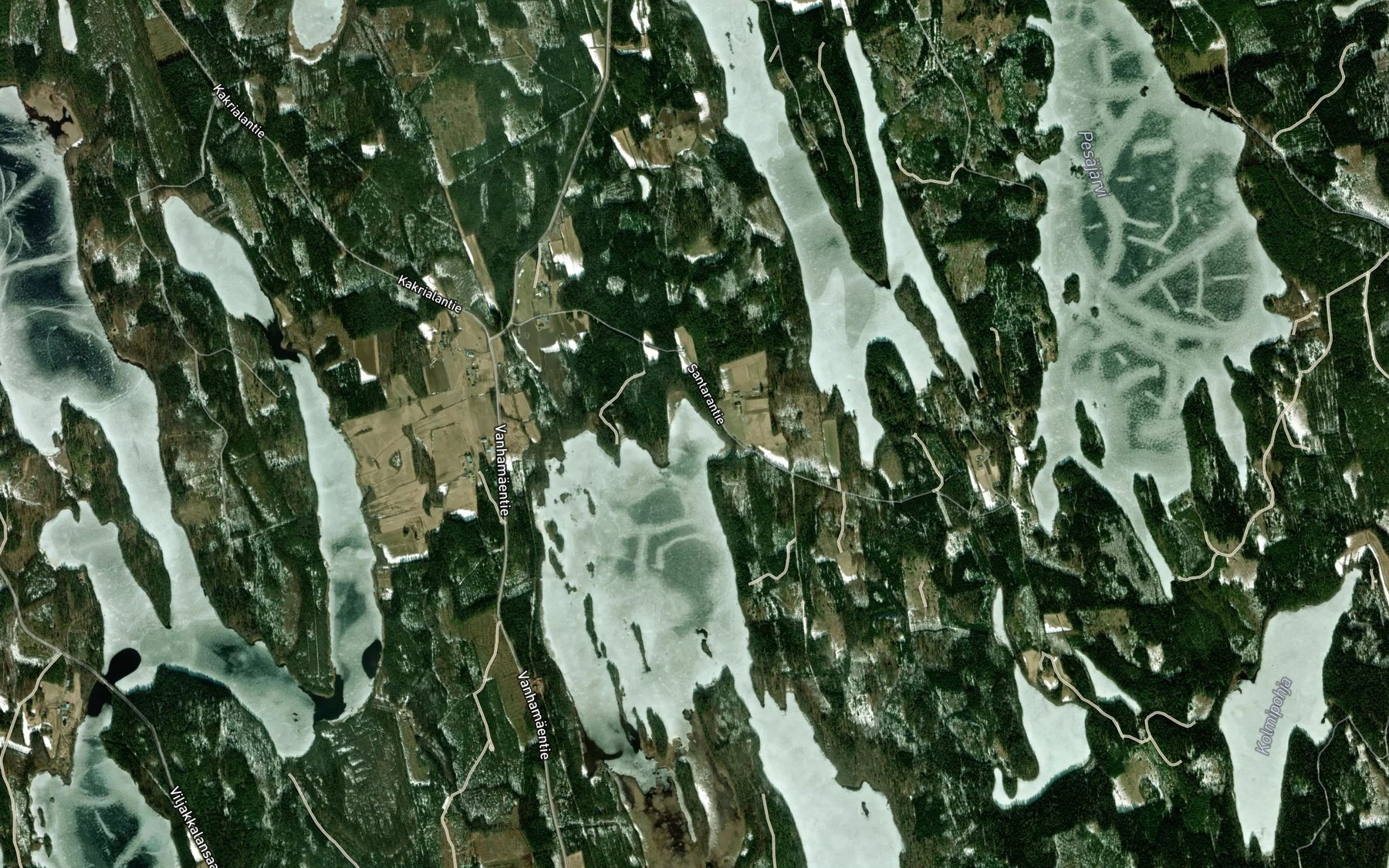 Satellite map of the Taipaleenlahti