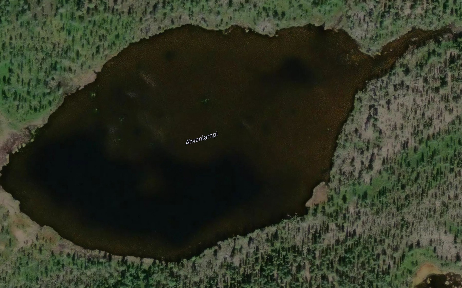 Satellite map of the Ahvenlampi