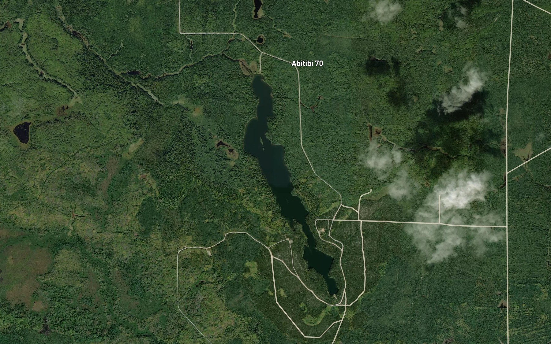 Satellite map of the Wagoshi Lake