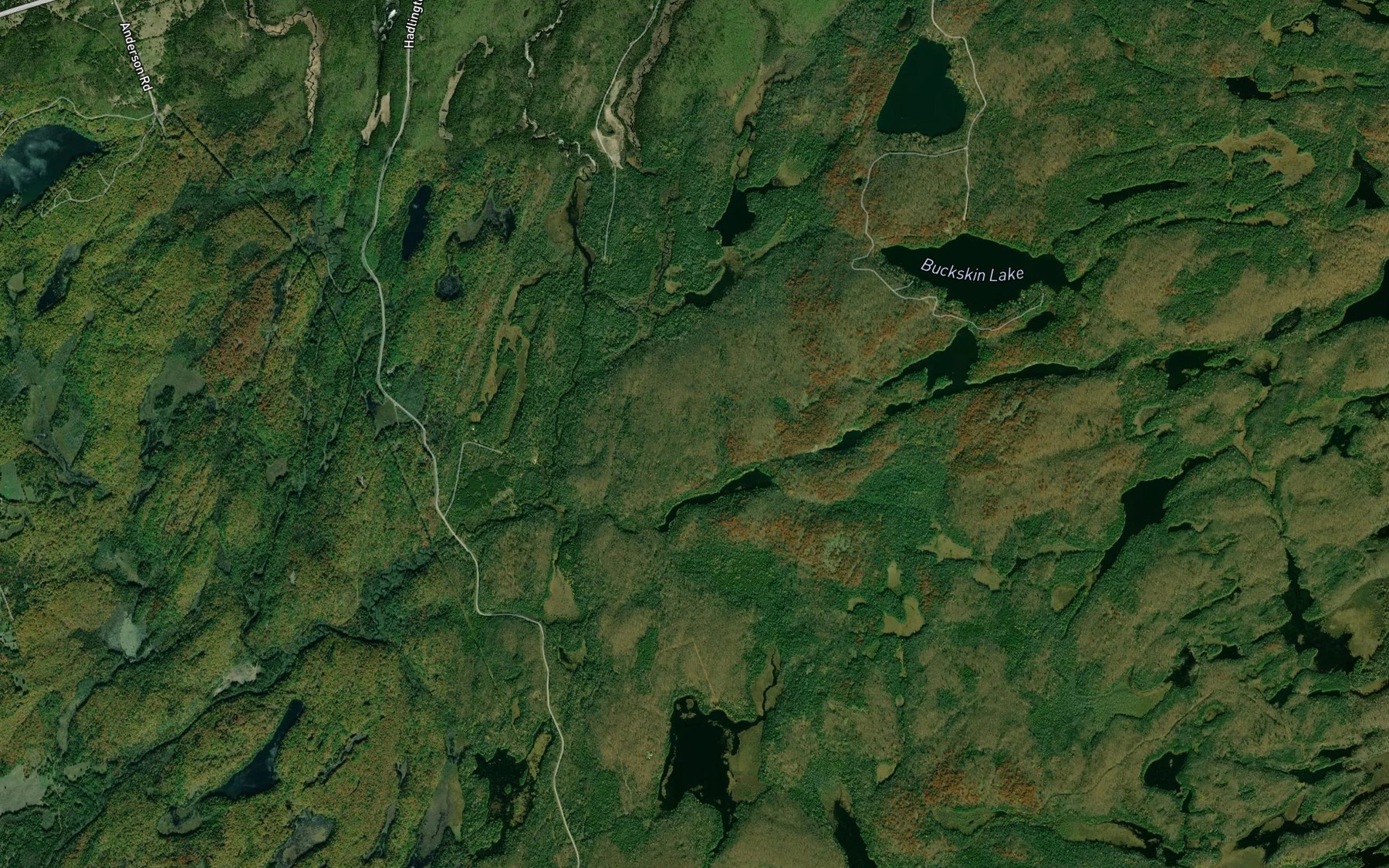 Satellite map of the Monrock Creek
