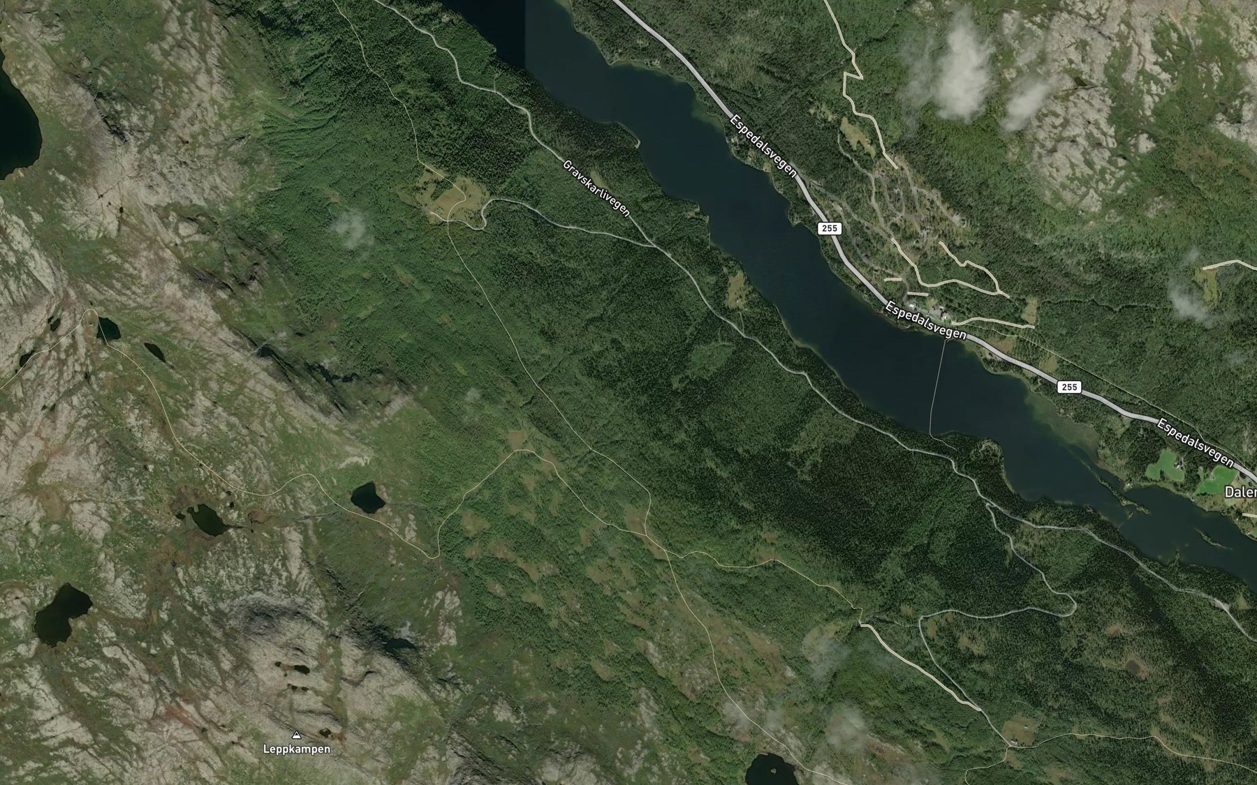 Satellite map of the Maribubekken