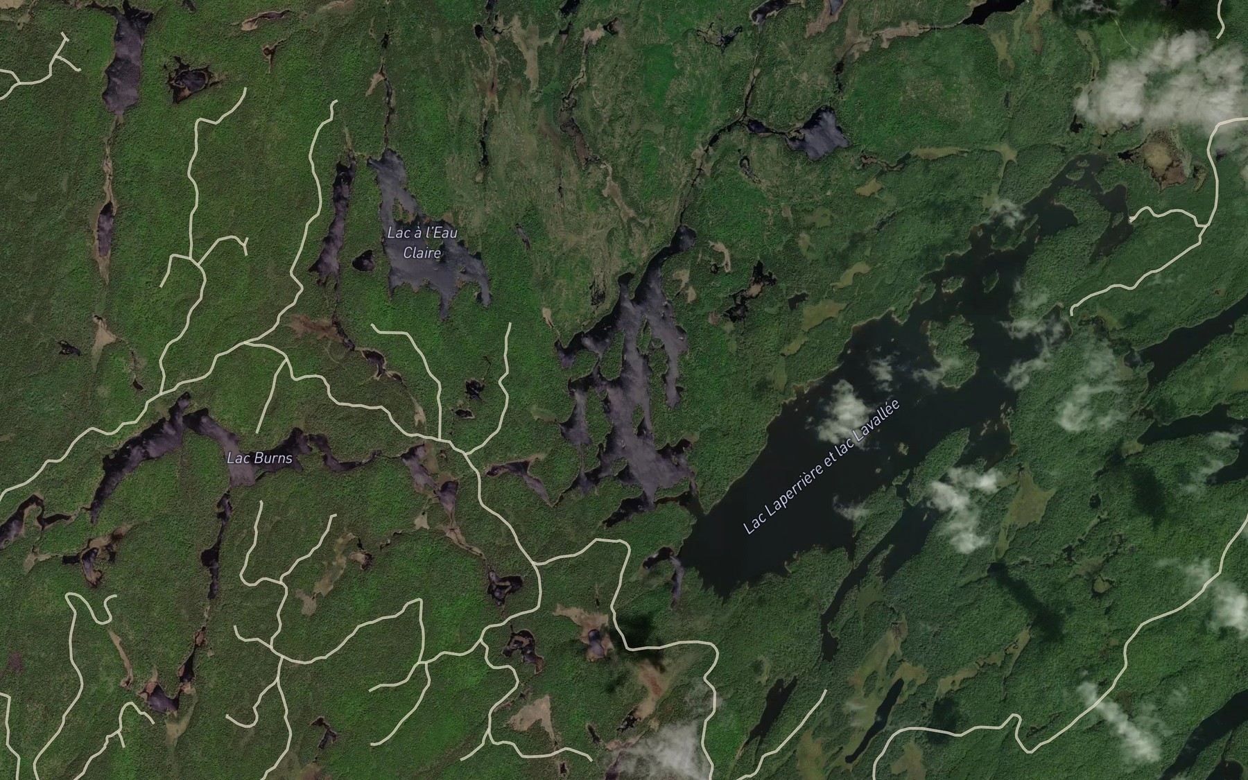 Satellite map of the Lac Lavallee