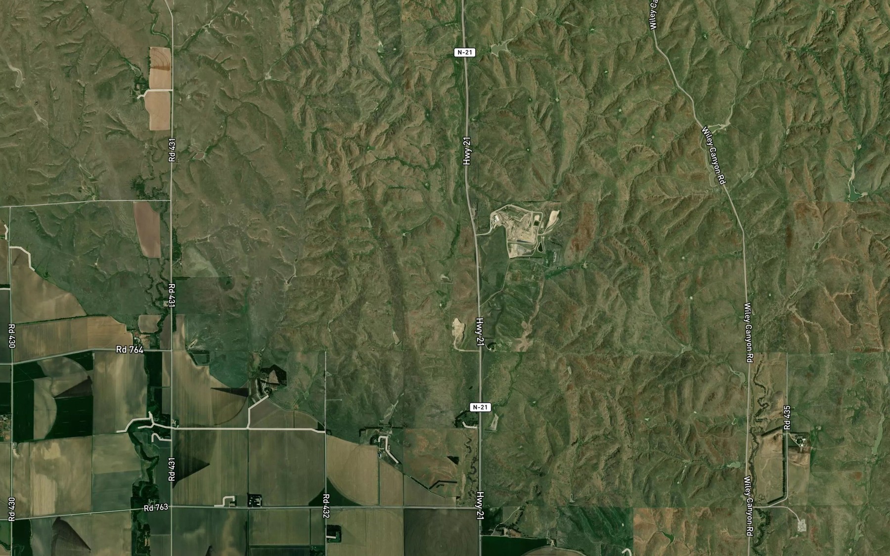 Satellite map of the Knapple Reservoir