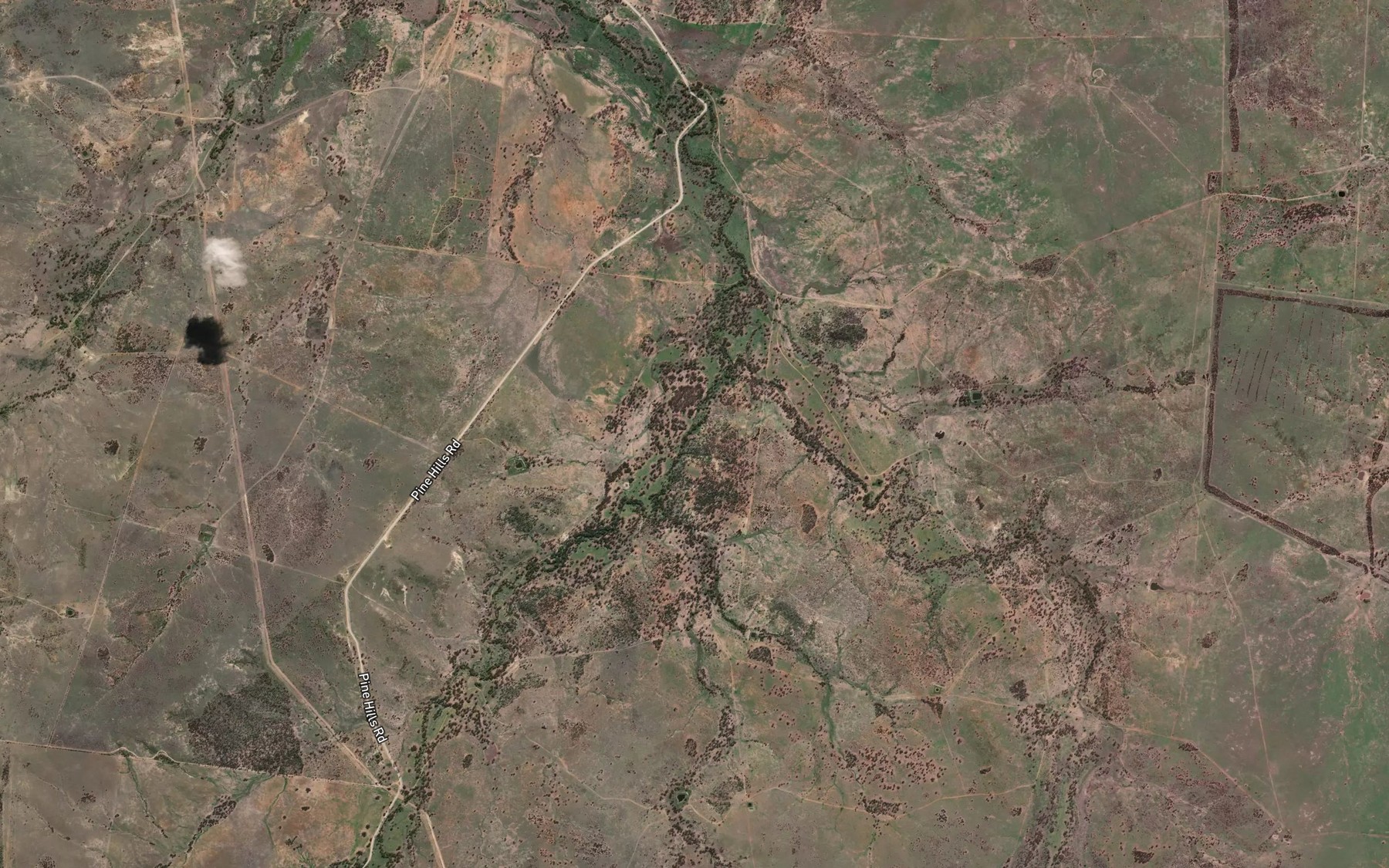 Satellite map of the Lambing Gully
