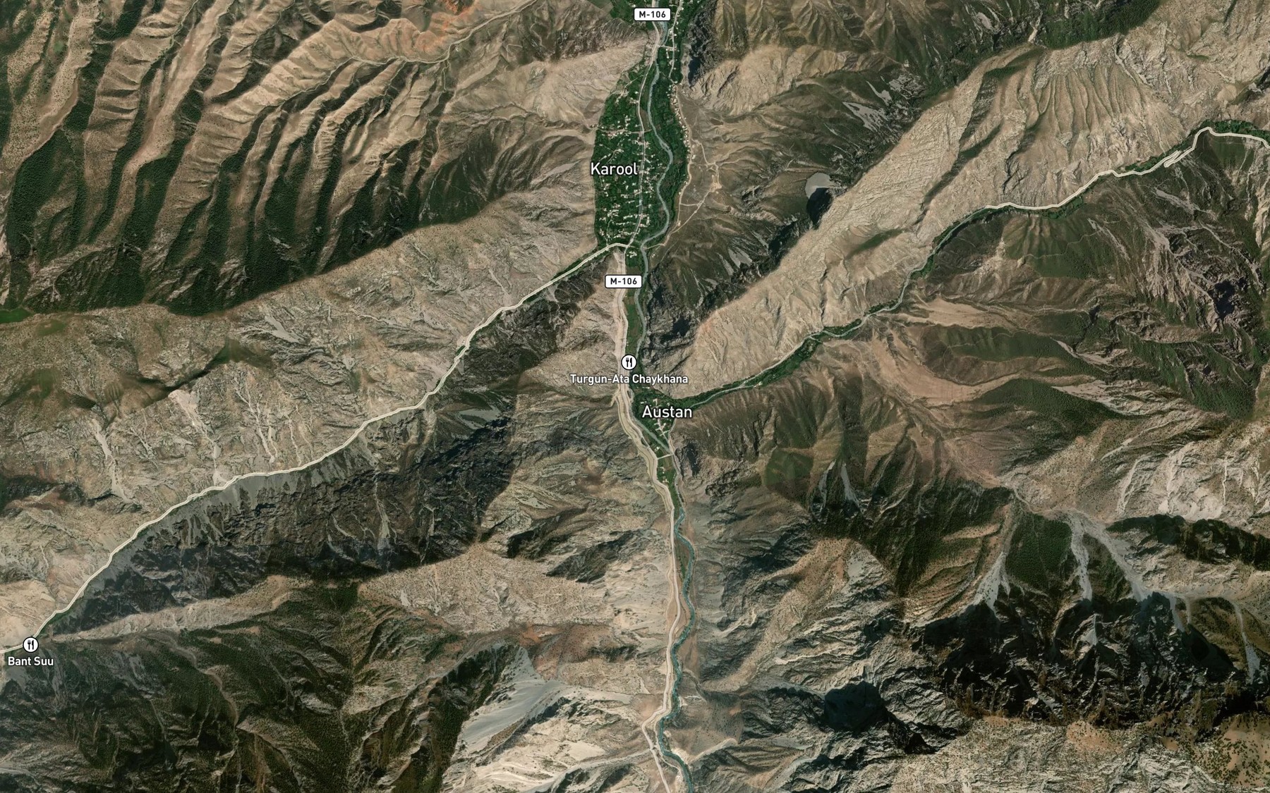 Satellite map of the Austan