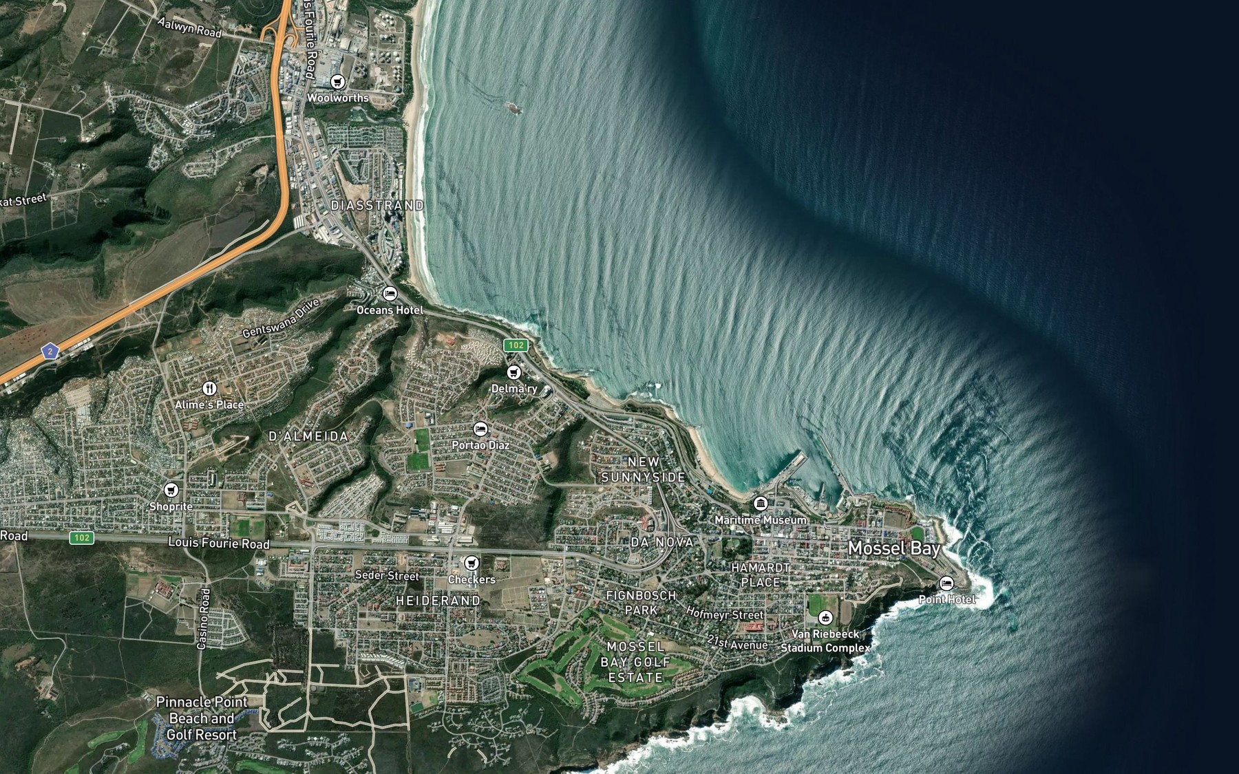 Satellite map of the Die Bakke
