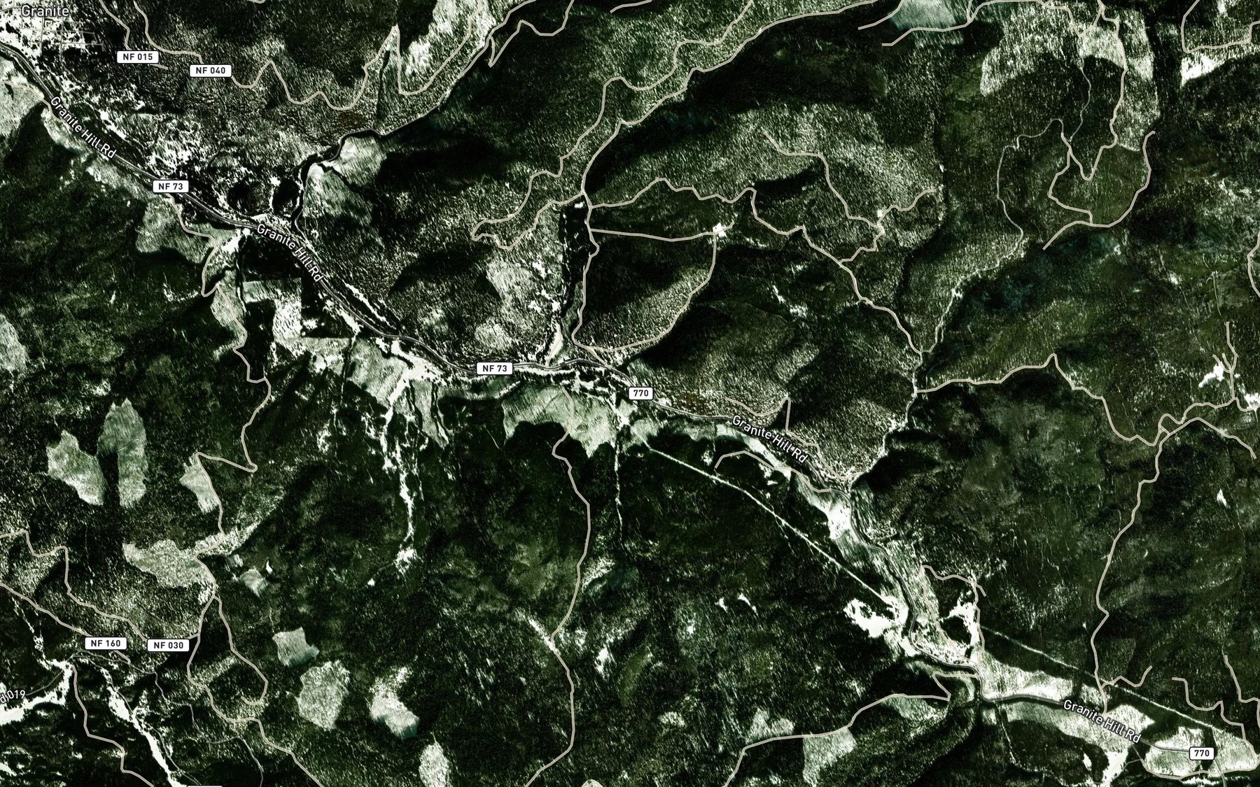 Satellite map of the Swamp Creek