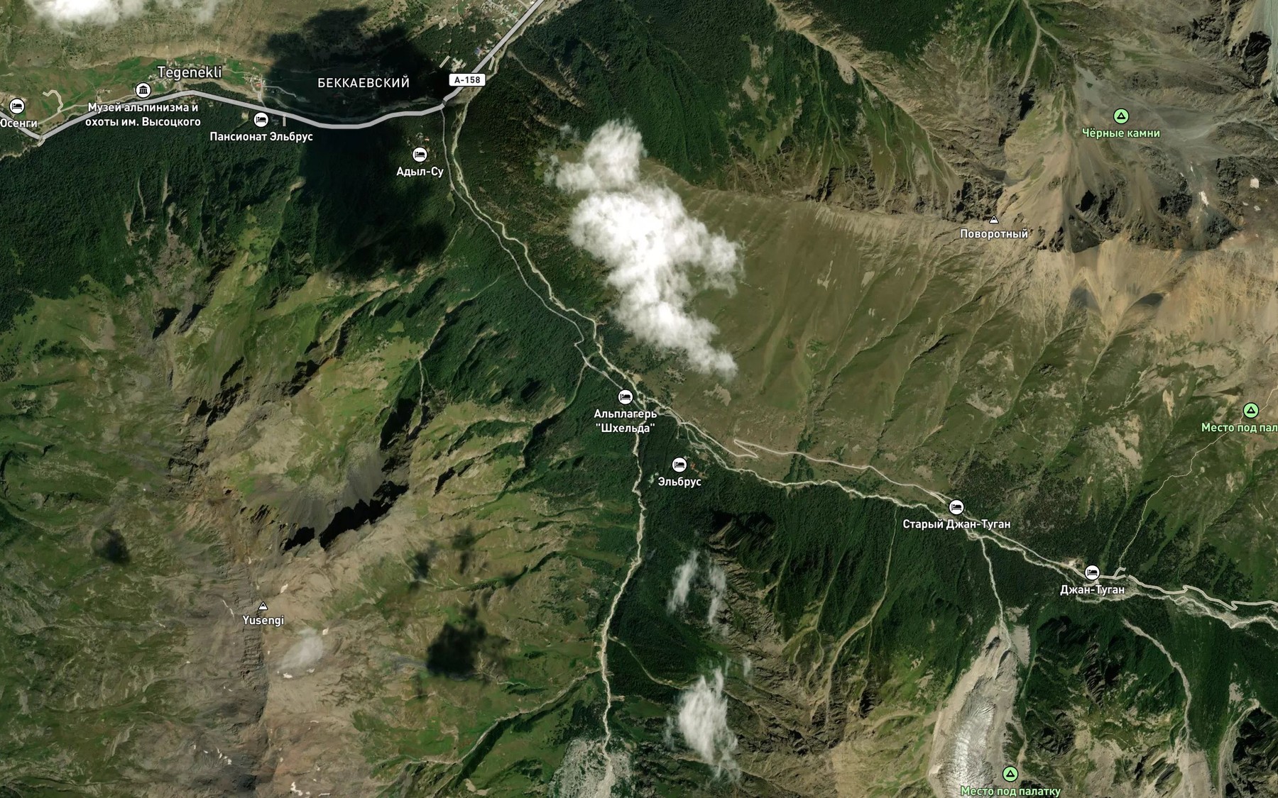 Satellite map of the Shkhel'da