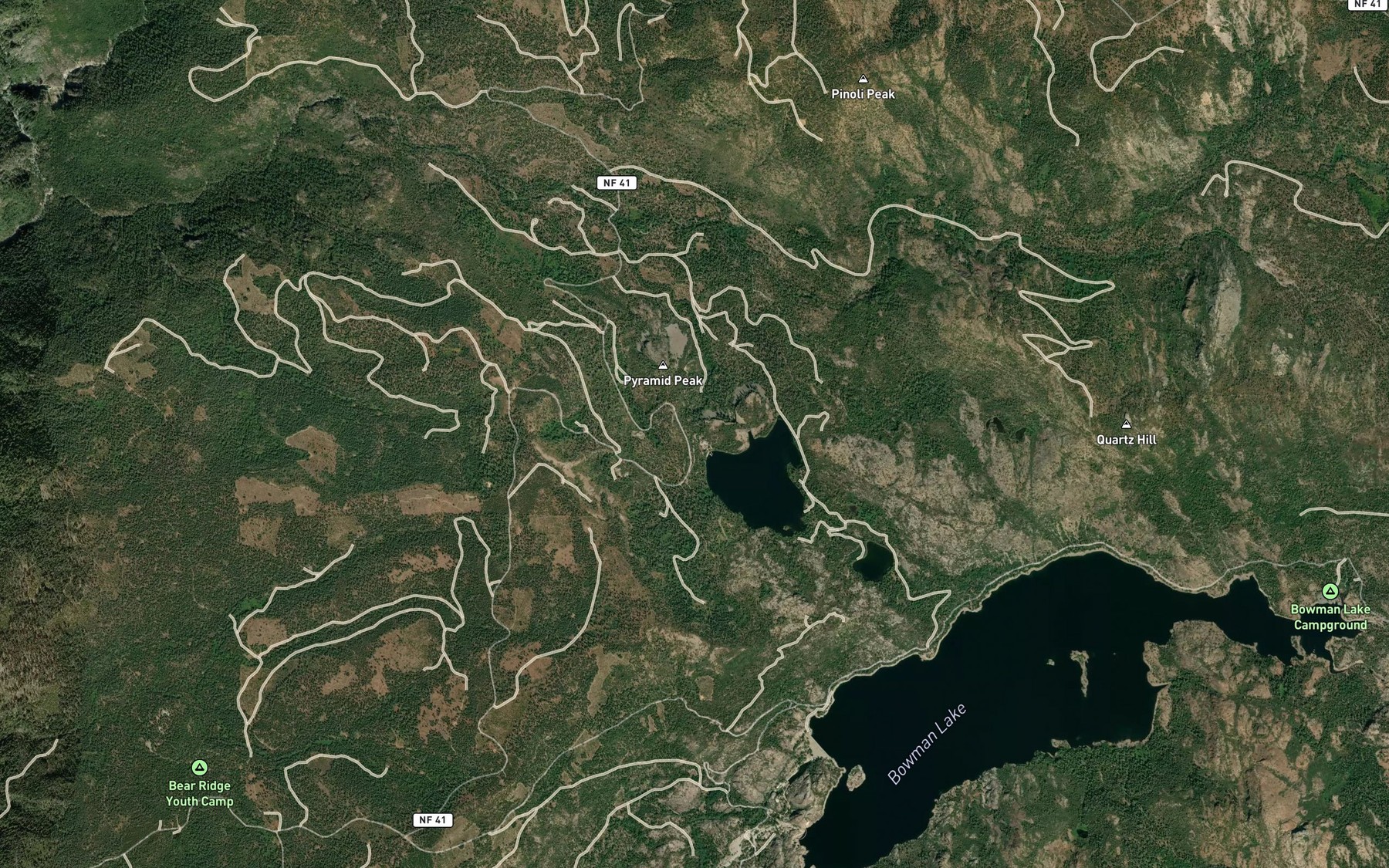 Satellite map of the Weaver Reservoir