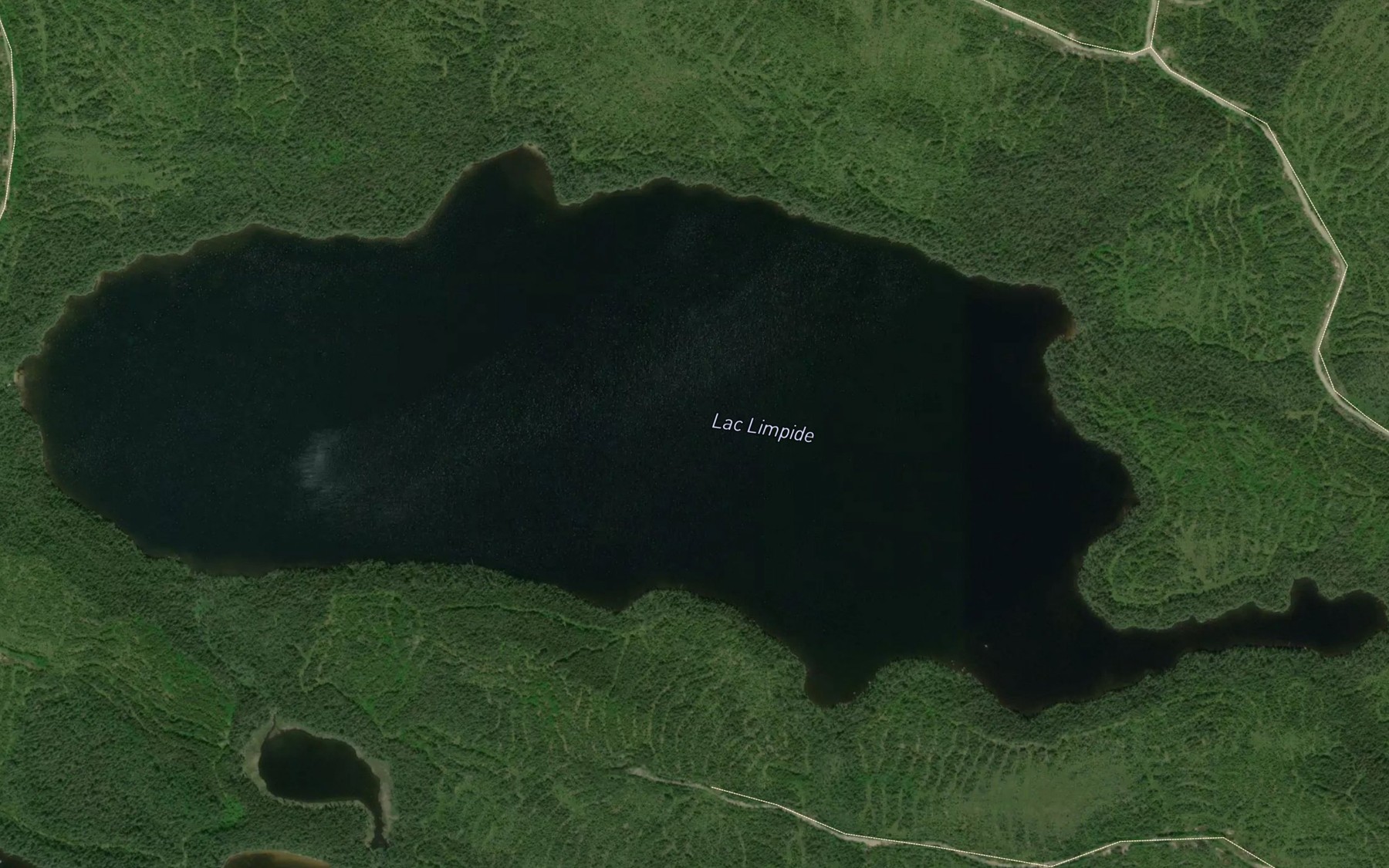 Satellite map of the Lac Limpide