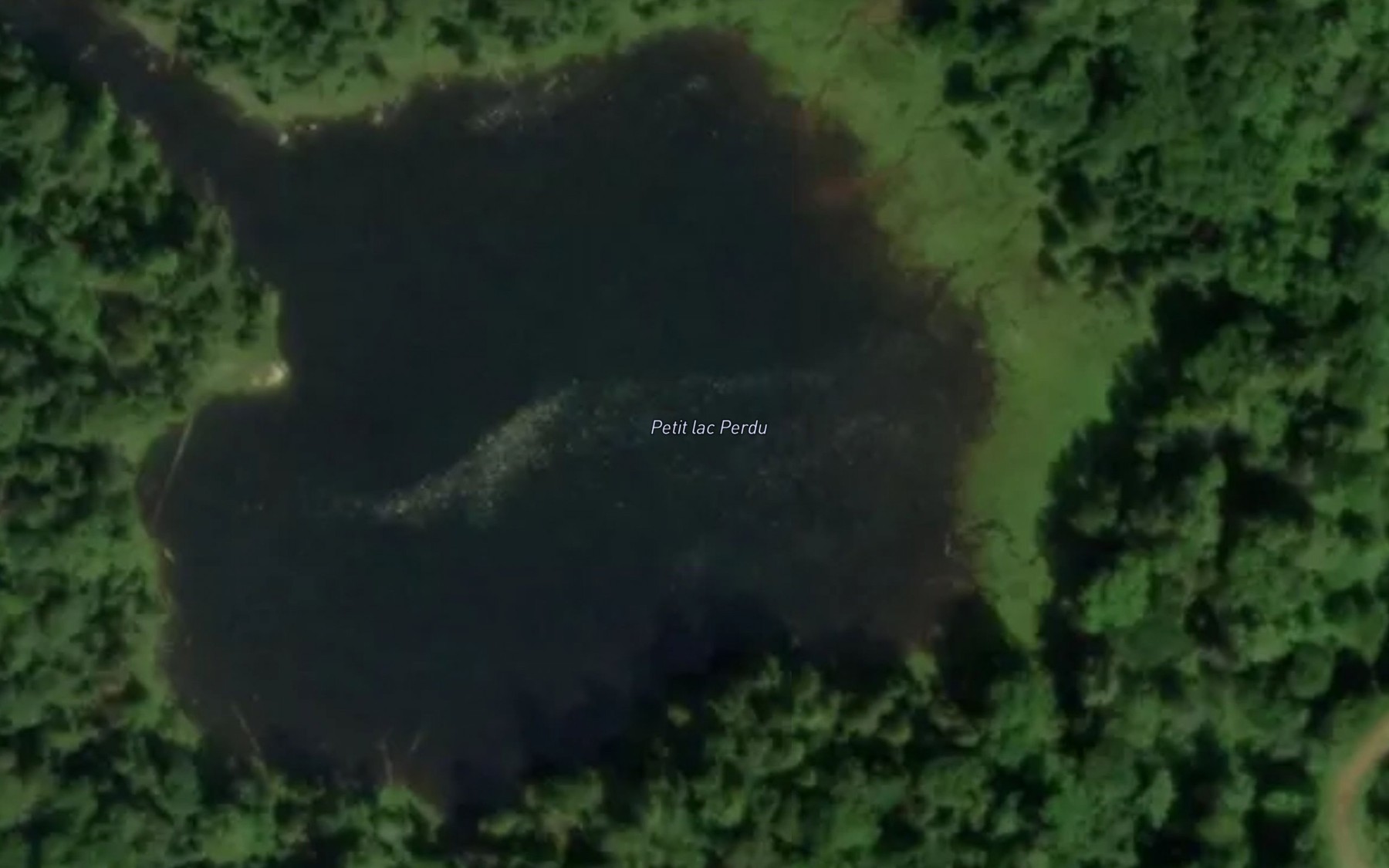 Satellite map of the Petit lac Perdu