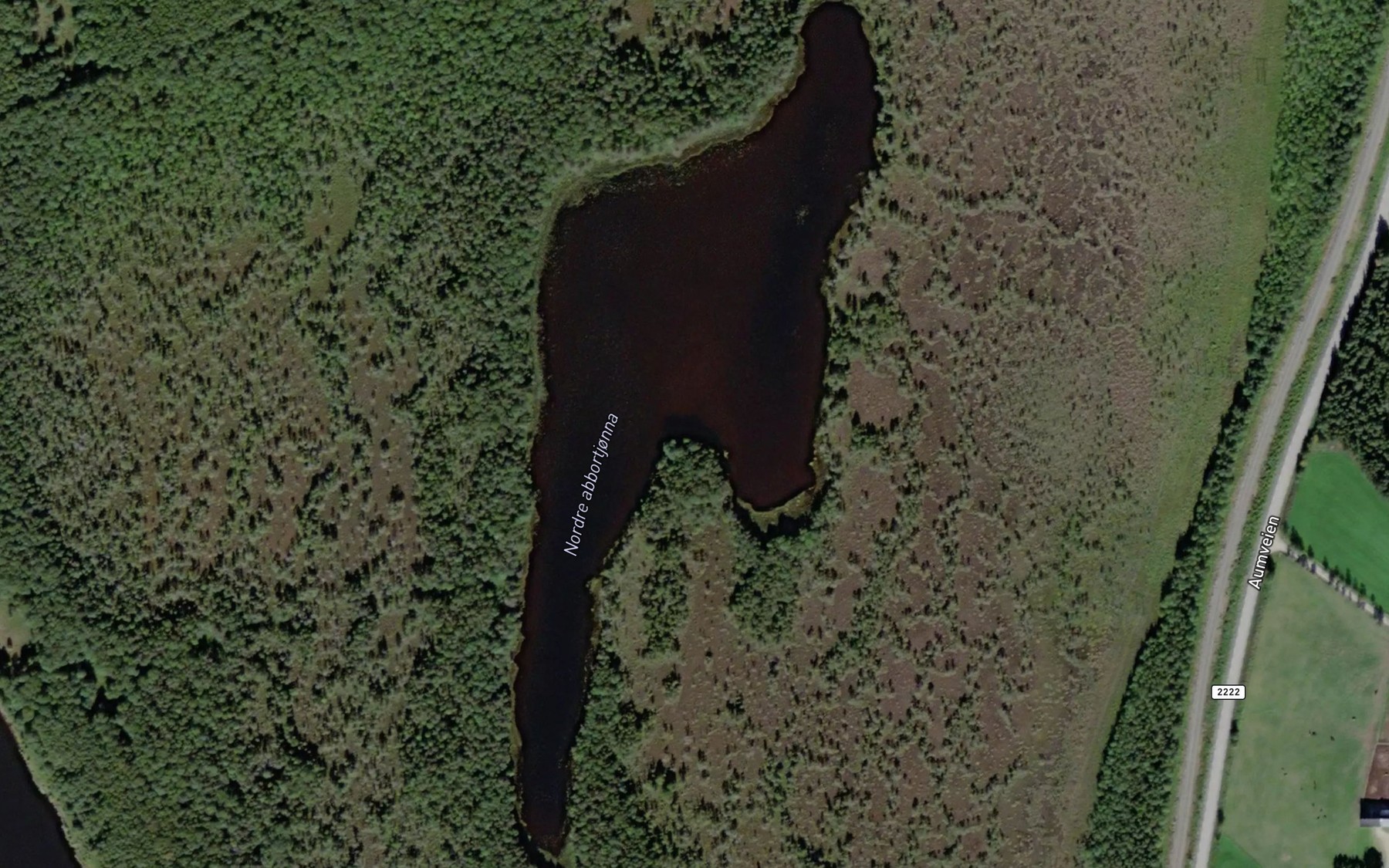 Satellite map of the Nordre Abbortjonna