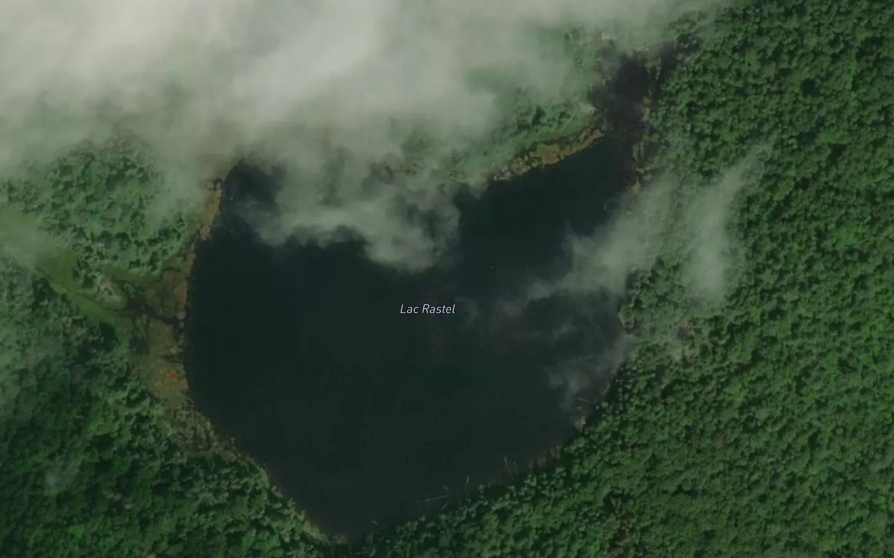 Satellite map of the Lac Rastel