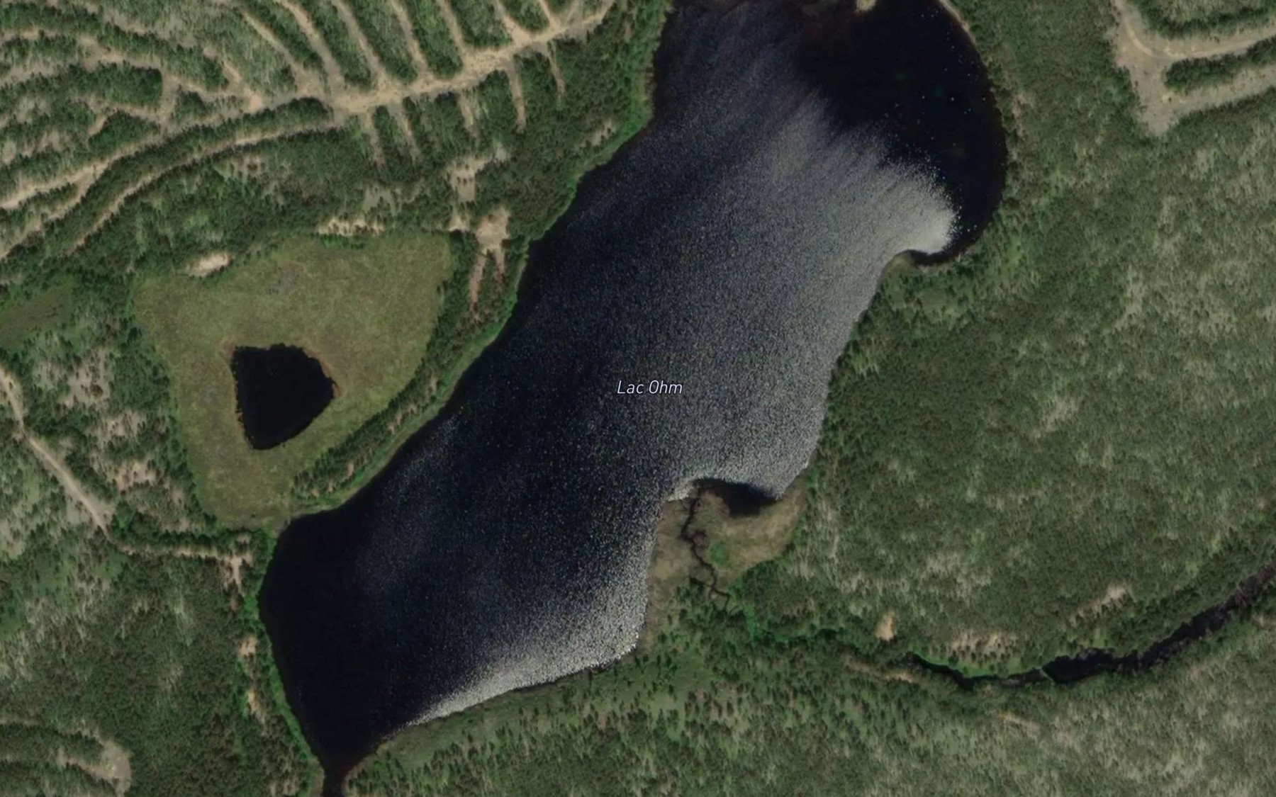 Satellite map of the Lac Ohm